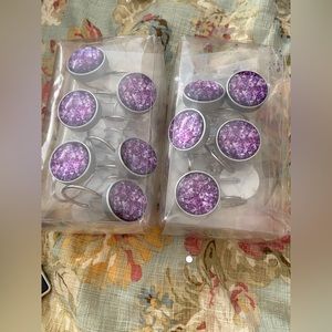 Amethyst shower curtain hangers